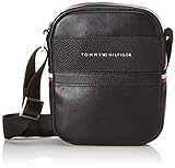 Tommy Hilfiger - Th Business Mini Reporter, Shoppers y bolsos de hombro Hombre, Negro (Black), 6x21x18 cm (B x...